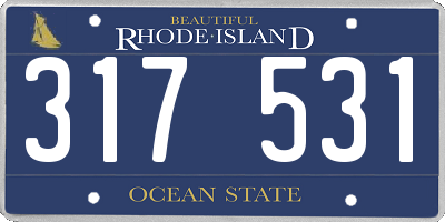 RI license plate 317531
