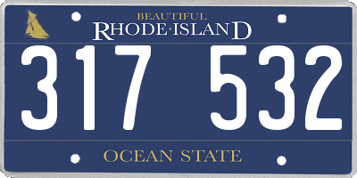 RI license plate 317532
