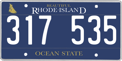 RI license plate 317535