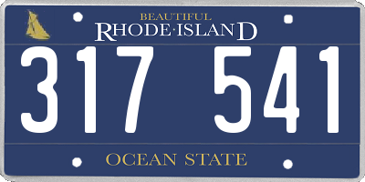 RI license plate 317541