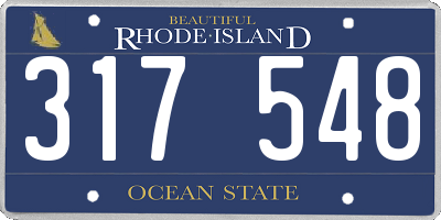 RI license plate 317548