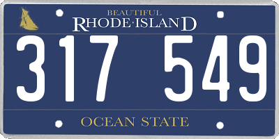 RI license plate 317549