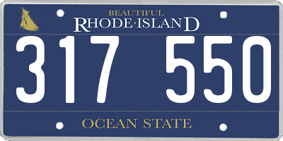 RI license plate 317550