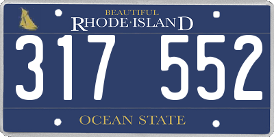 RI license plate 317552
