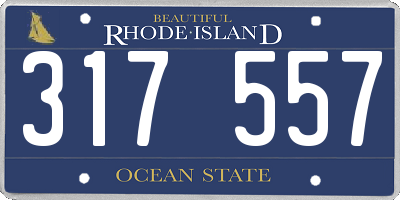 RI license plate 317557