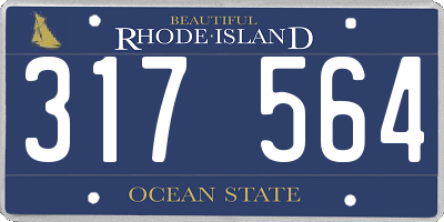 RI license plate 317564