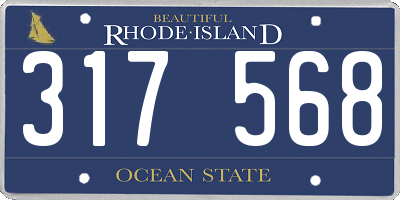 RI license plate 317568