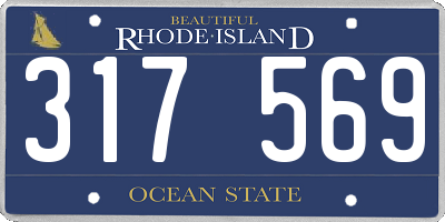 RI license plate 317569