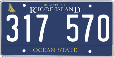 RI license plate 317570