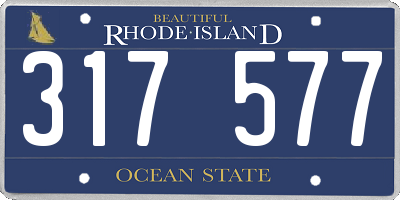 RI license plate 317577