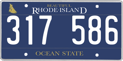 RI license plate 317586