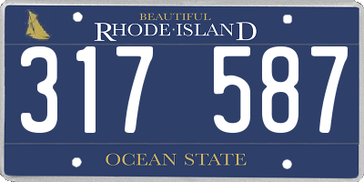 RI license plate 317587
