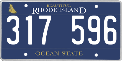 RI license plate 317596