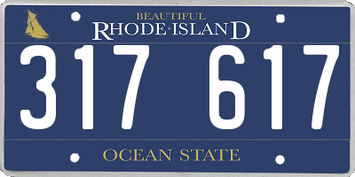 RI license plate 317617