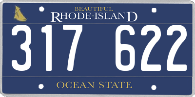 RI license plate 317622