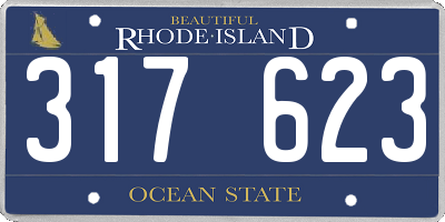 RI license plate 317623