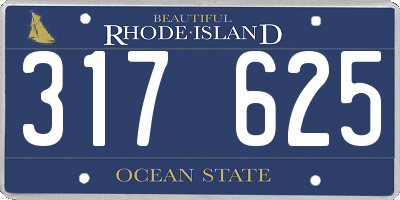 RI license plate 317625