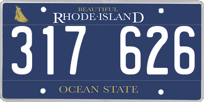 RI license plate 317626