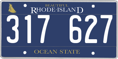 RI license plate 317627