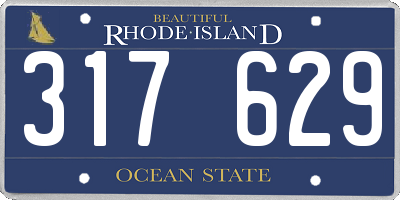 RI license plate 317629