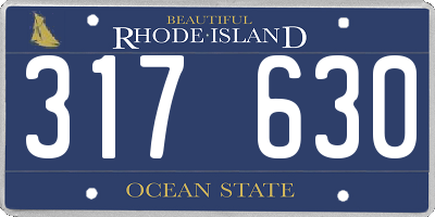 RI license plate 317630
