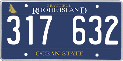 RI license plate 317632