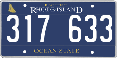 RI license plate 317633