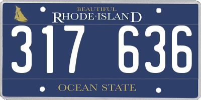 RI license plate 317636