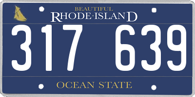 RI license plate 317639