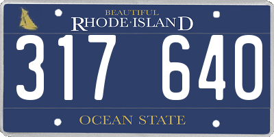 RI license plate 317640