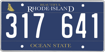RI license plate 317641