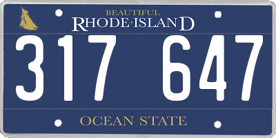 RI license plate 317647
