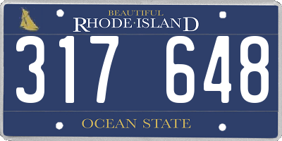 RI license plate 317648