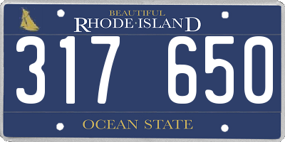RI license plate 317650