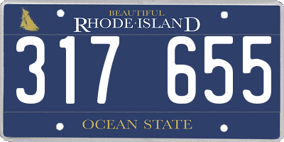 RI license plate 317655