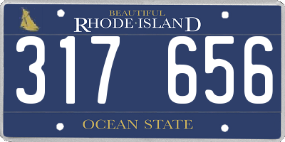 RI license plate 317656