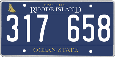 RI license plate 317658