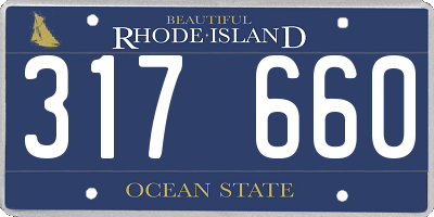 RI license plate 317660