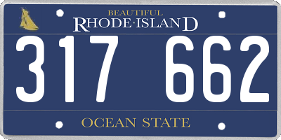 RI license plate 317662