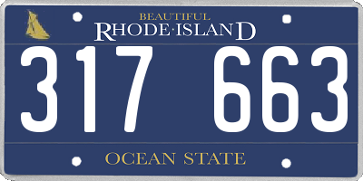 RI license plate 317663