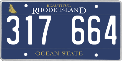 RI license plate 317664