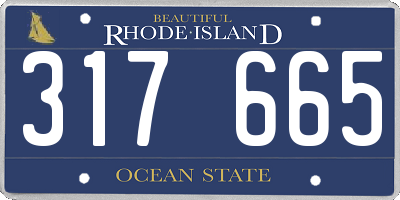 RI license plate 317665