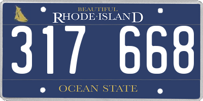RI license plate 317668