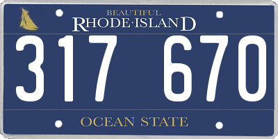 RI license plate 317670