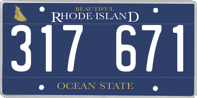 RI license plate 317671