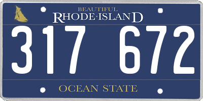 RI license plate 317672
