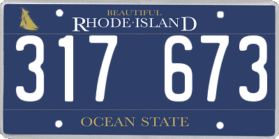 RI license plate 317673