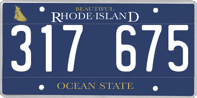 RI license plate 317675