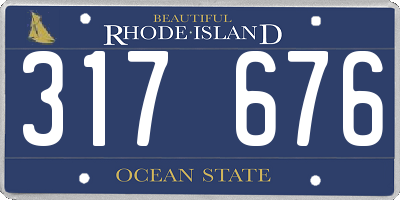 RI license plate 317676