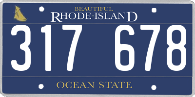 RI license plate 317678